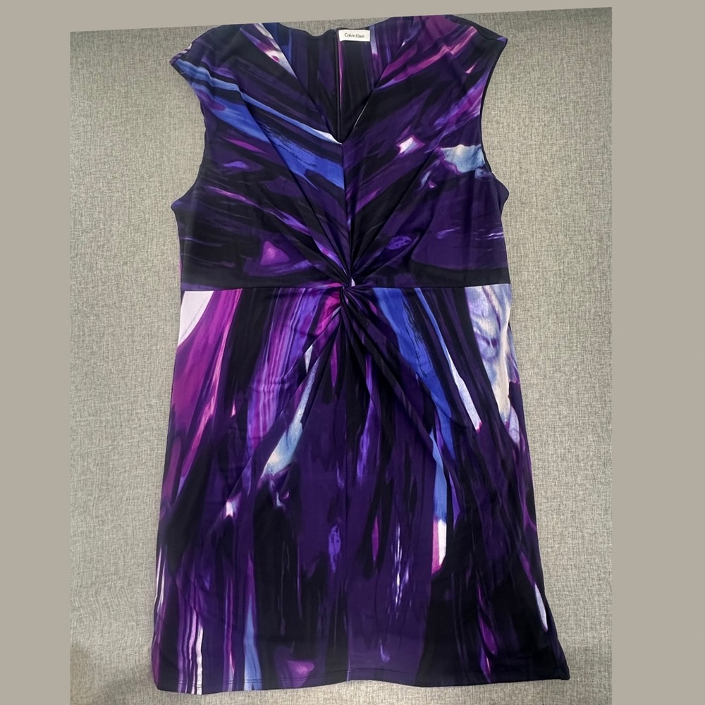 Calvin Klein Dress Party Event Holiday Evening Date Night Sleeveless 1X Stretchy